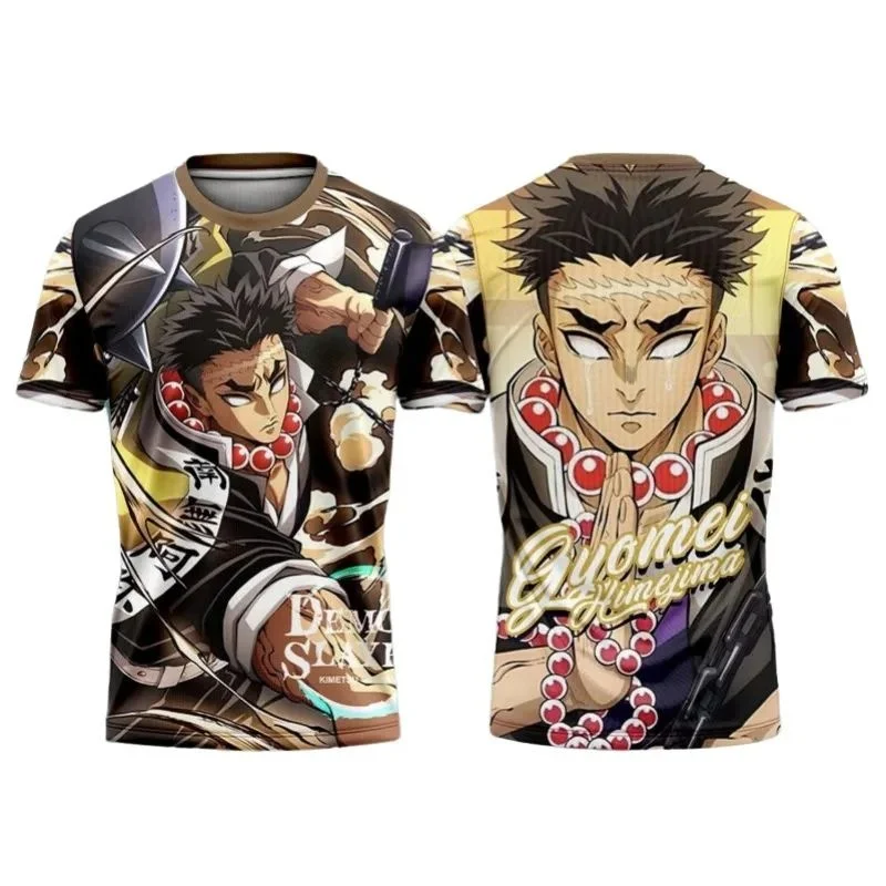 

Bandai Anime Demon Slayer Gyomei Himejima 3D Print Mens T-Shirt Casual Streetwear Anime Fans Must Ha