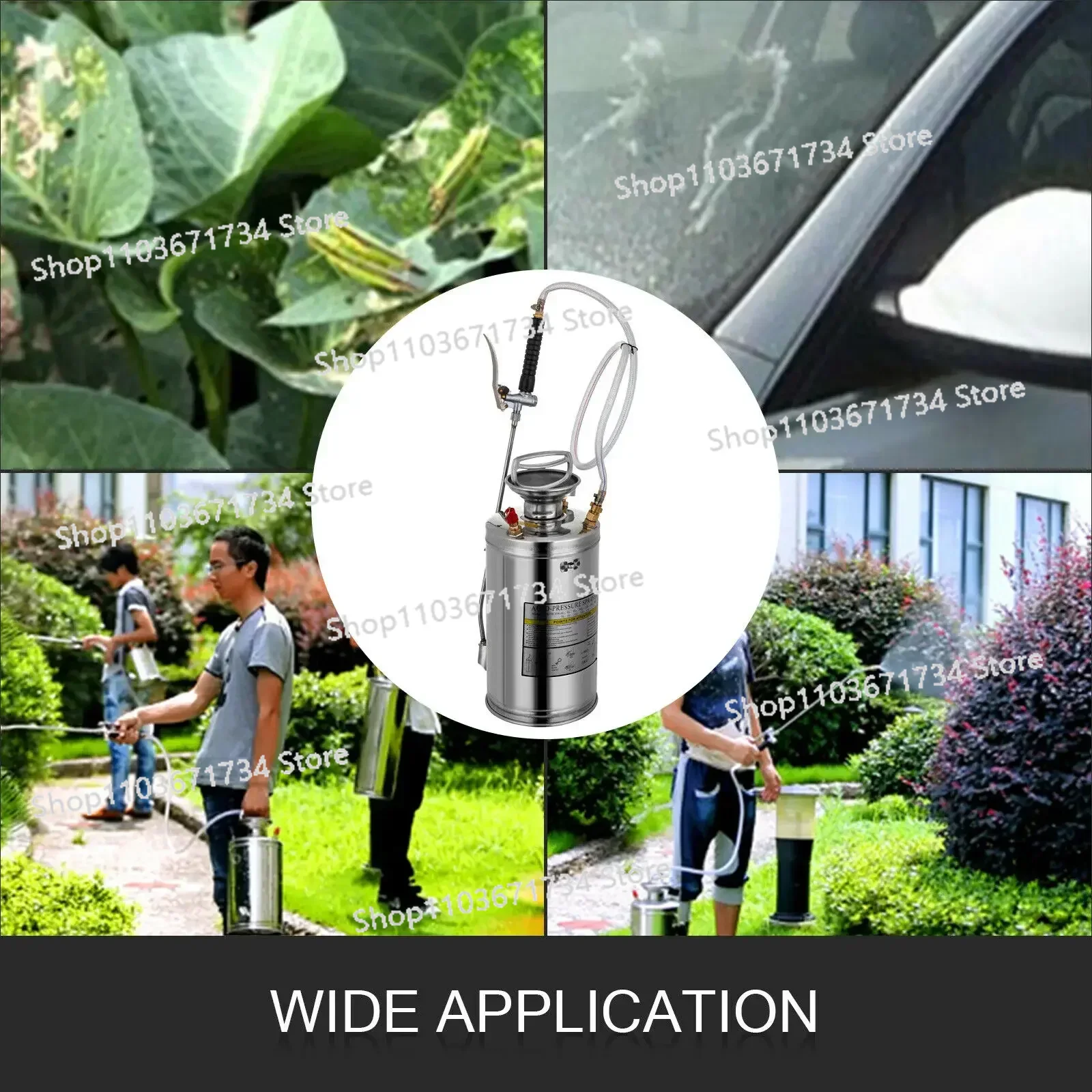 

8L-12L Stainless Steel Industrial Hand-Pumped Sprayer