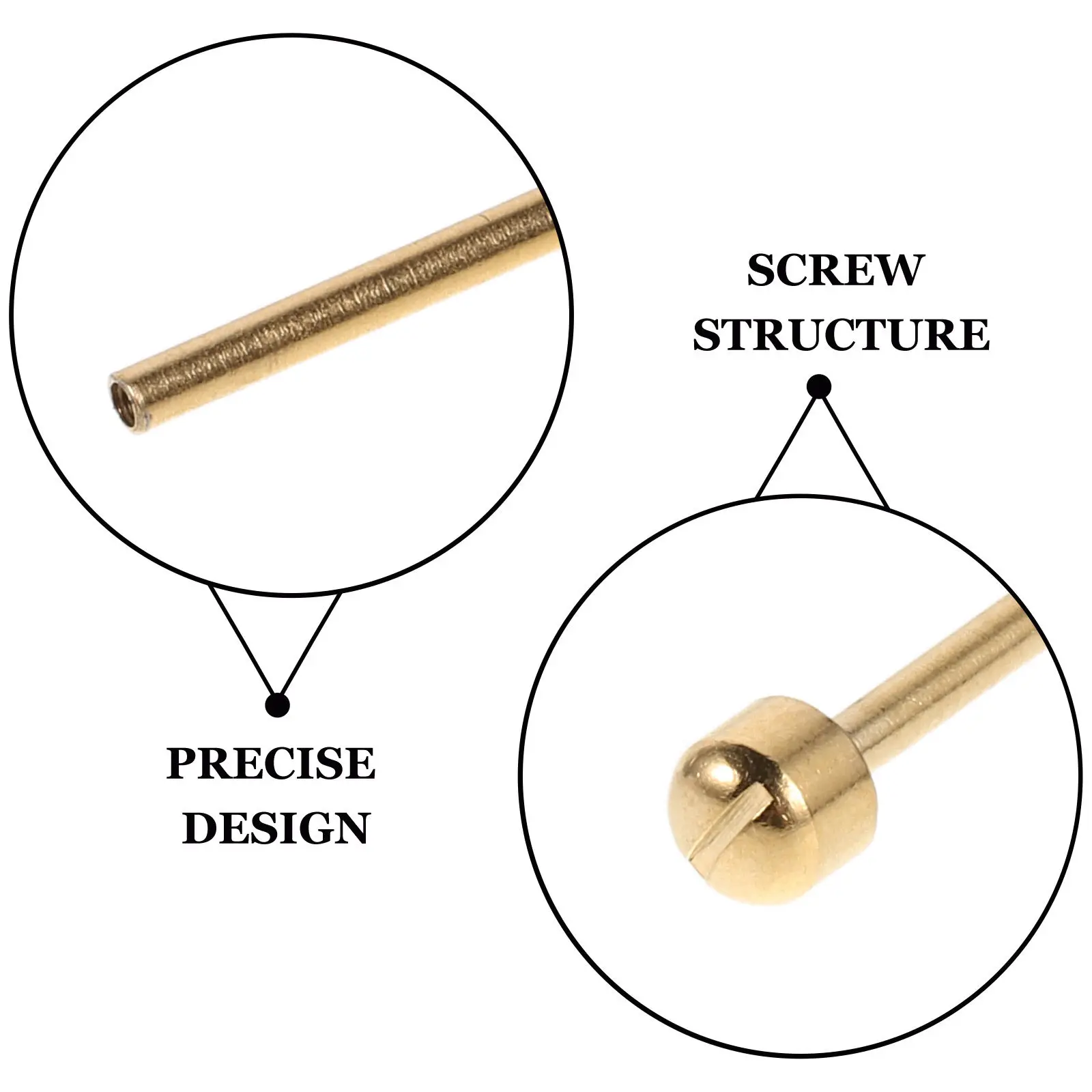 2Pcs Watch Screw Tube Pin Ceramic Recessed Slot Replacement Connectors Secure Band Link Fix Watch Band Repair Hardware