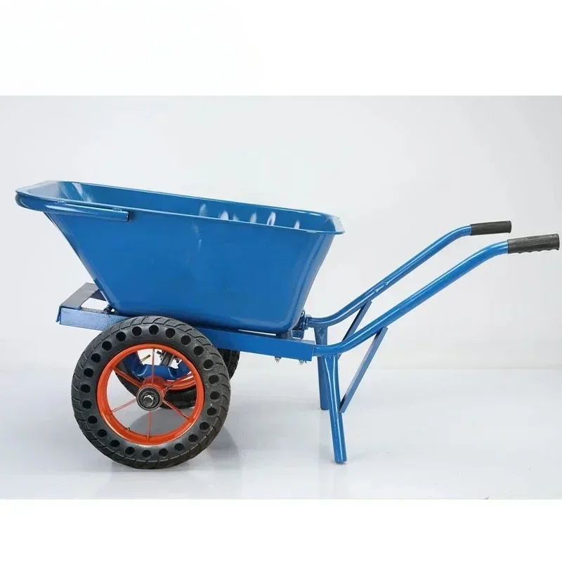 Non-inflatable two-wheeled trolley 2-wheeled trolley Agricultural thickenedwheeled dump truck, truck to push garbage and snow