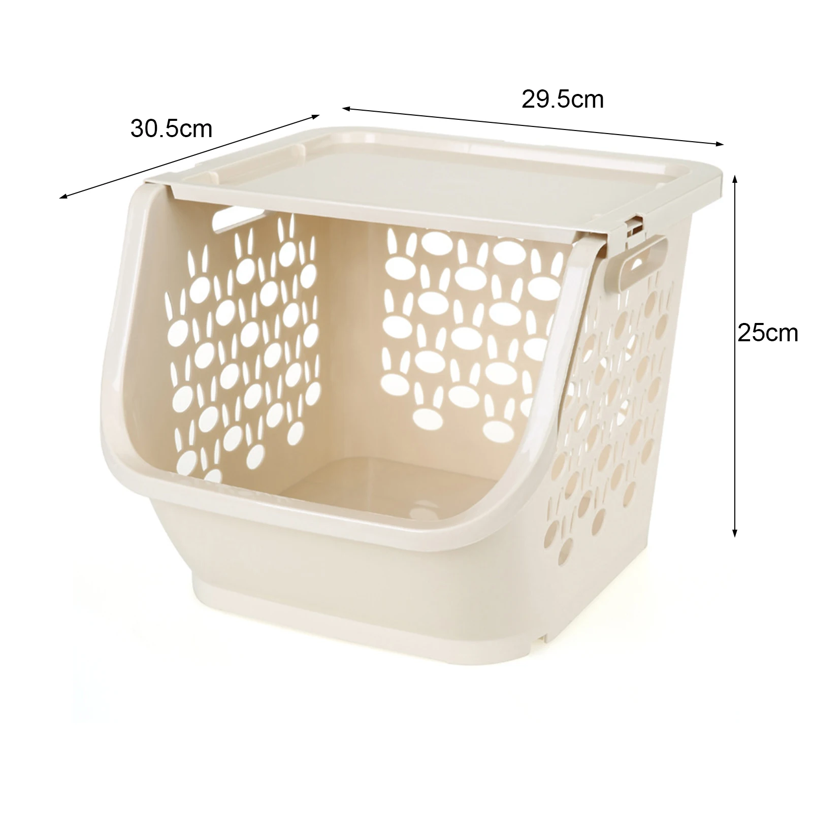 1 Set Storage Basket Practical Kitchen Storage Basket Vegetable Fruit Organizer Basket  with Lid Storage Organizer