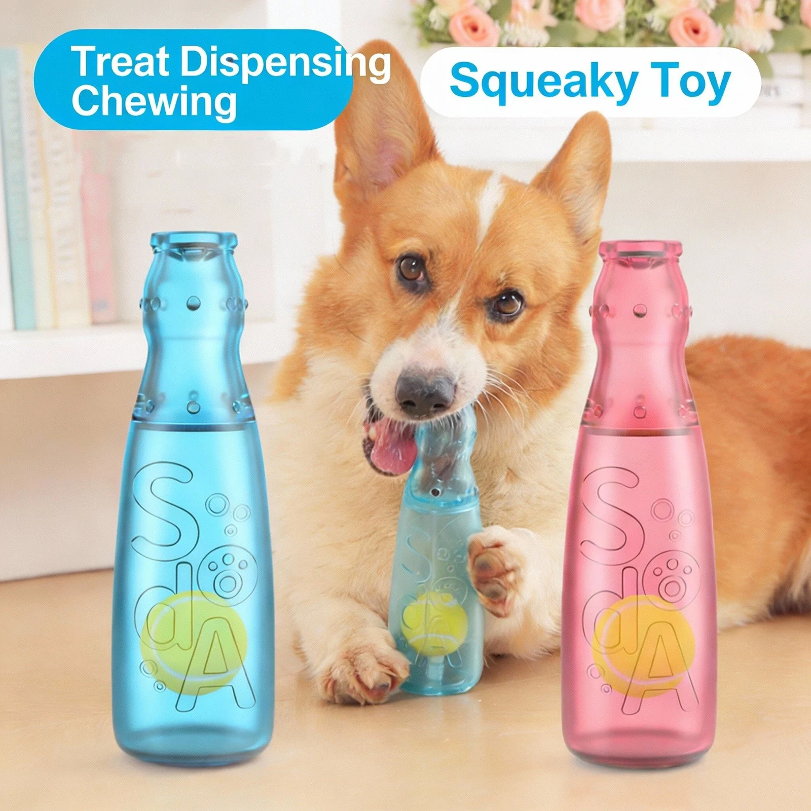 Funny Pet Toys Puppy Sound-making Bottle Toys Creative Tennis Ball Wine Bottle Pet Dog Toy Pet Gifts Pet Supplies ﻿