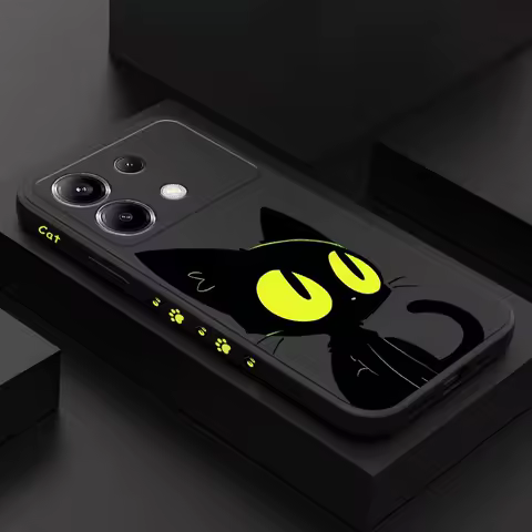 Fluorescent Cat Phone Case For Xiaomi Poco F8 F7 X7 X6 F6 M6 M5 M5S F5 X5 F4 X4 M4 F3 X3 Ultra Pro GT Silicone Cover