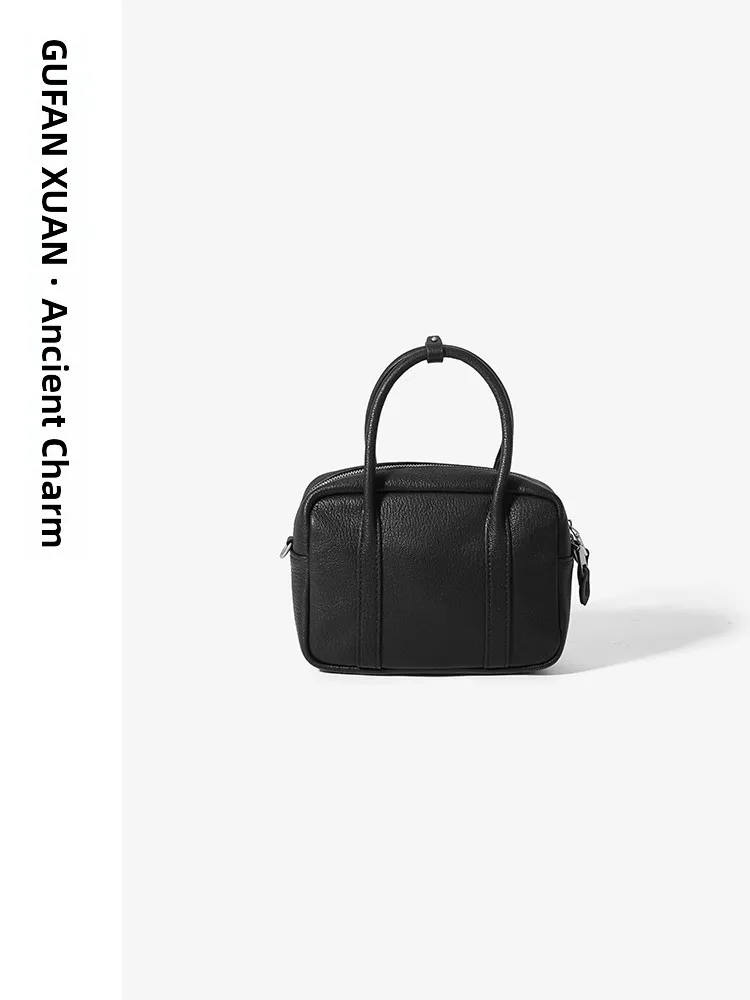 

Сумка Gufanxuan из мягкой кожи, женская, осенне-зимняя, новая, маленькая квадратная сумка-боулинг, повседневная, простая, со съемными элементами