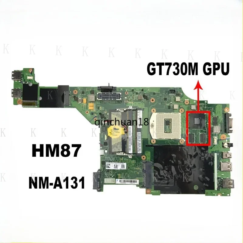 C FOR NM-A131 for Lenovo ThinkPad T440P Motherboard GT730M 1GB GPU HM87 Tested 100% OK