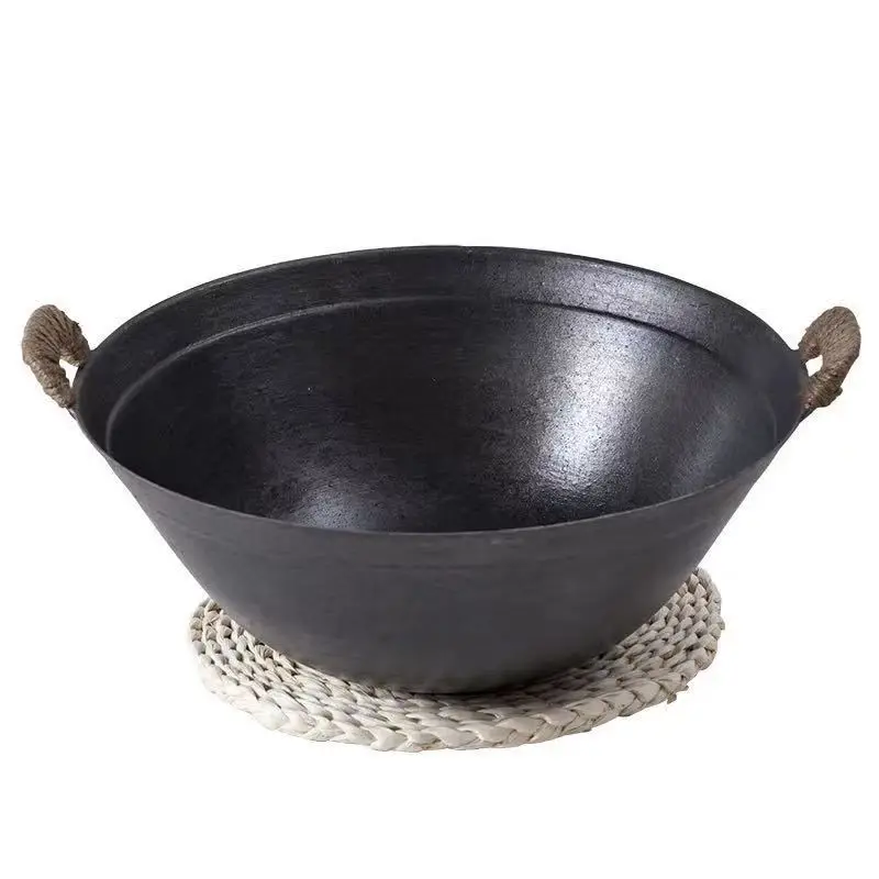 

Cast Iron Cook Wok Iron Uncoated Wok Pot non-stick iron pan gas stove Special Wok Cast Iron Skillet