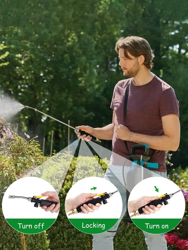 73/30cm Edelstahl-Bewässerungssprüher mit 3/8" Messinganschluss - Langlebige, Verstellbare, Leichte Gartenschlauchdüse – Detail 6