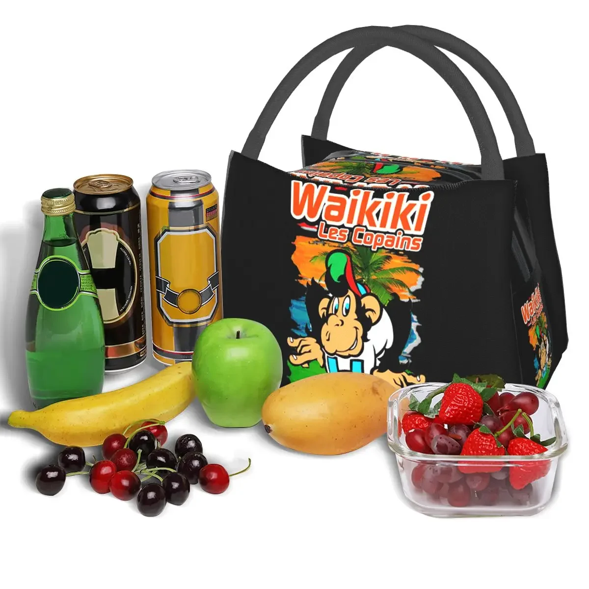 Monkey Lc Waykiki Singe-bolsas de almuerzo con aislamiento Bento Box reutilizable, bolsas de Picnic, bolsa térmica más fresca para mujer y Estudiante