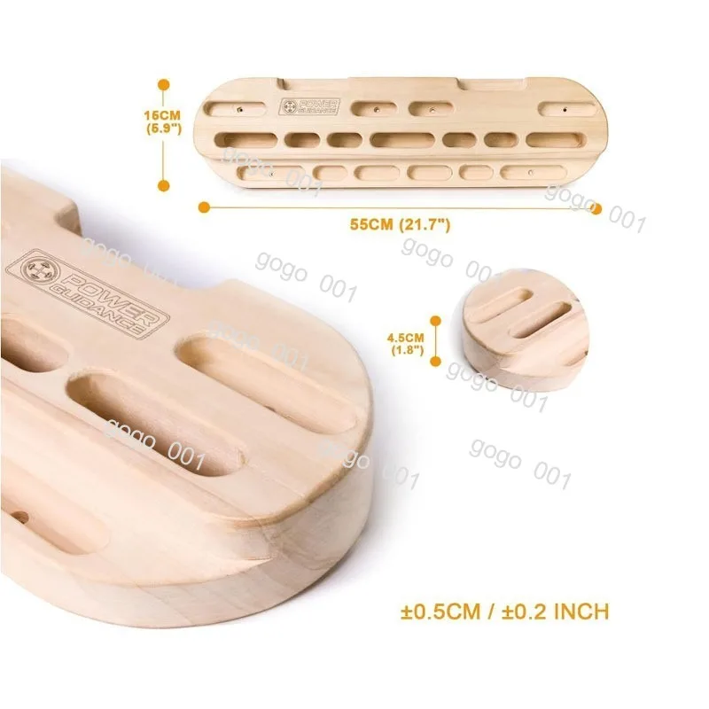Home Rock Climbing Finger Training Board for Forearm Strength & Pull Ups, Build Grip Endurance & Power