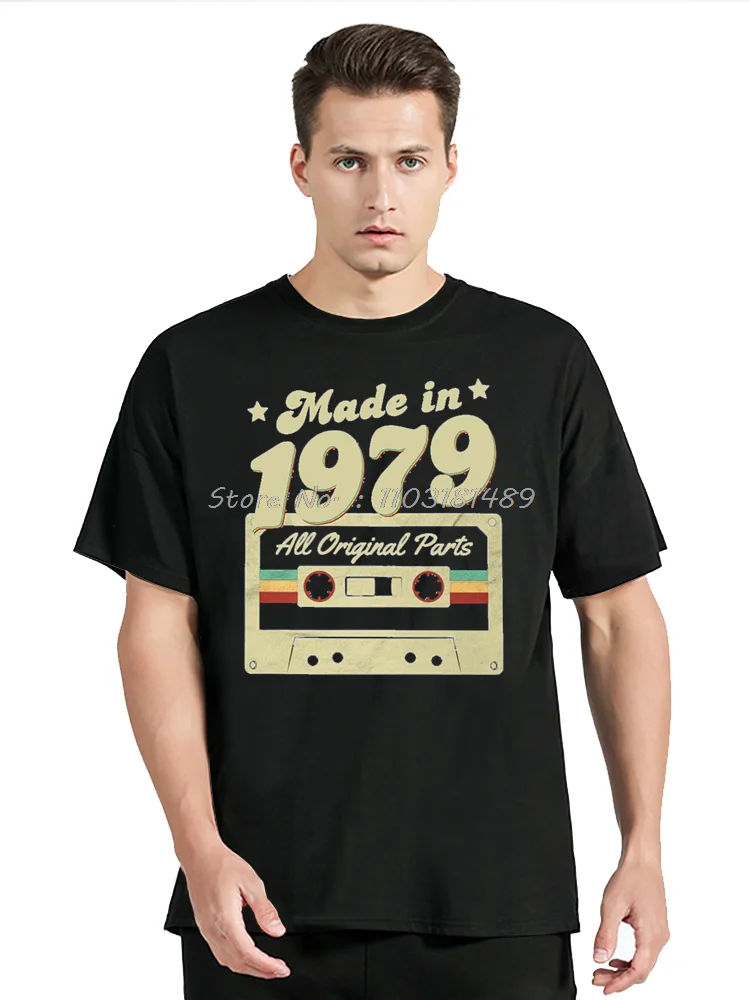 Classic Made In 1979 Cassette 45 Years Old 45th Birthday Gift T Shirts Summer Graphic Cotton Streetwear Short Sleeve T-shirt