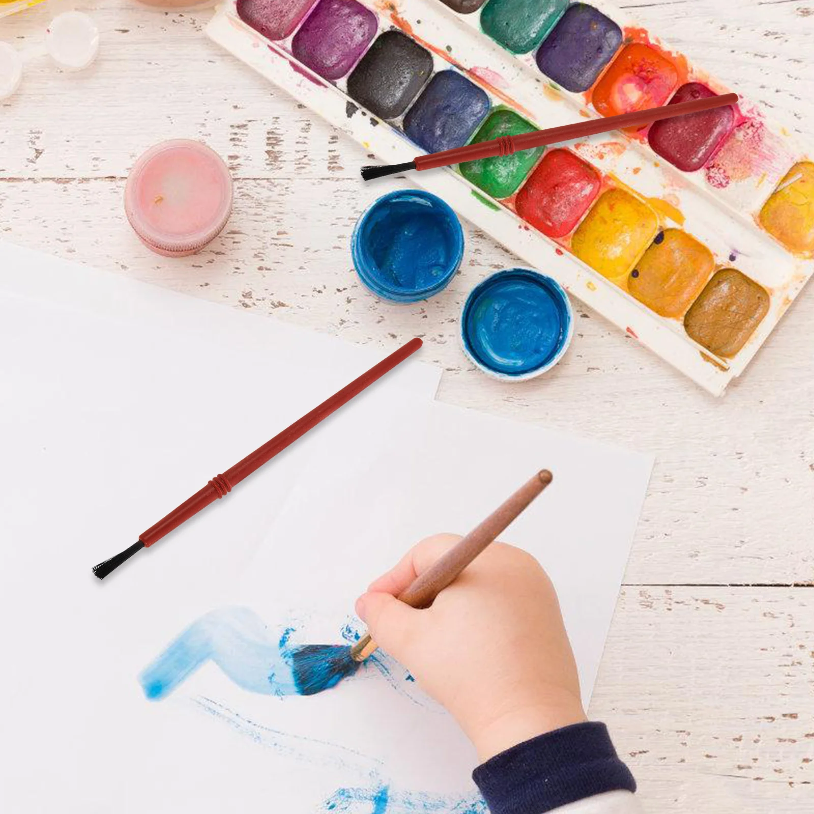 

100pcs Oil Paint Brushes for Acrylic Watercolor Painting 10 5cm Small Student Accessories Miniature Set
