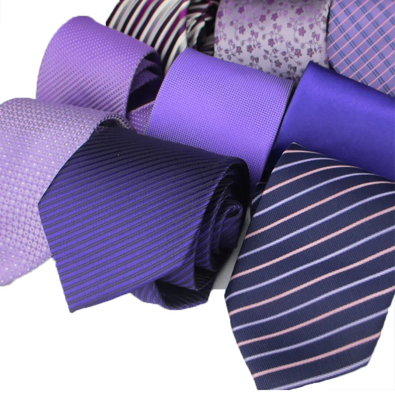 

Фиолетовый галстук Norvety с цветочным принтом в полоску, элегантный галстук-смокинг, модный классический шелковый роскошный мужской корбайт
