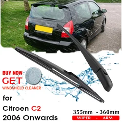 BROSHOO Car Rear Wiper Blades Back Windscreen Wiper Arm For Citroen C2 Hatchback (2006-) 355mm,Windshield Auto Accessories