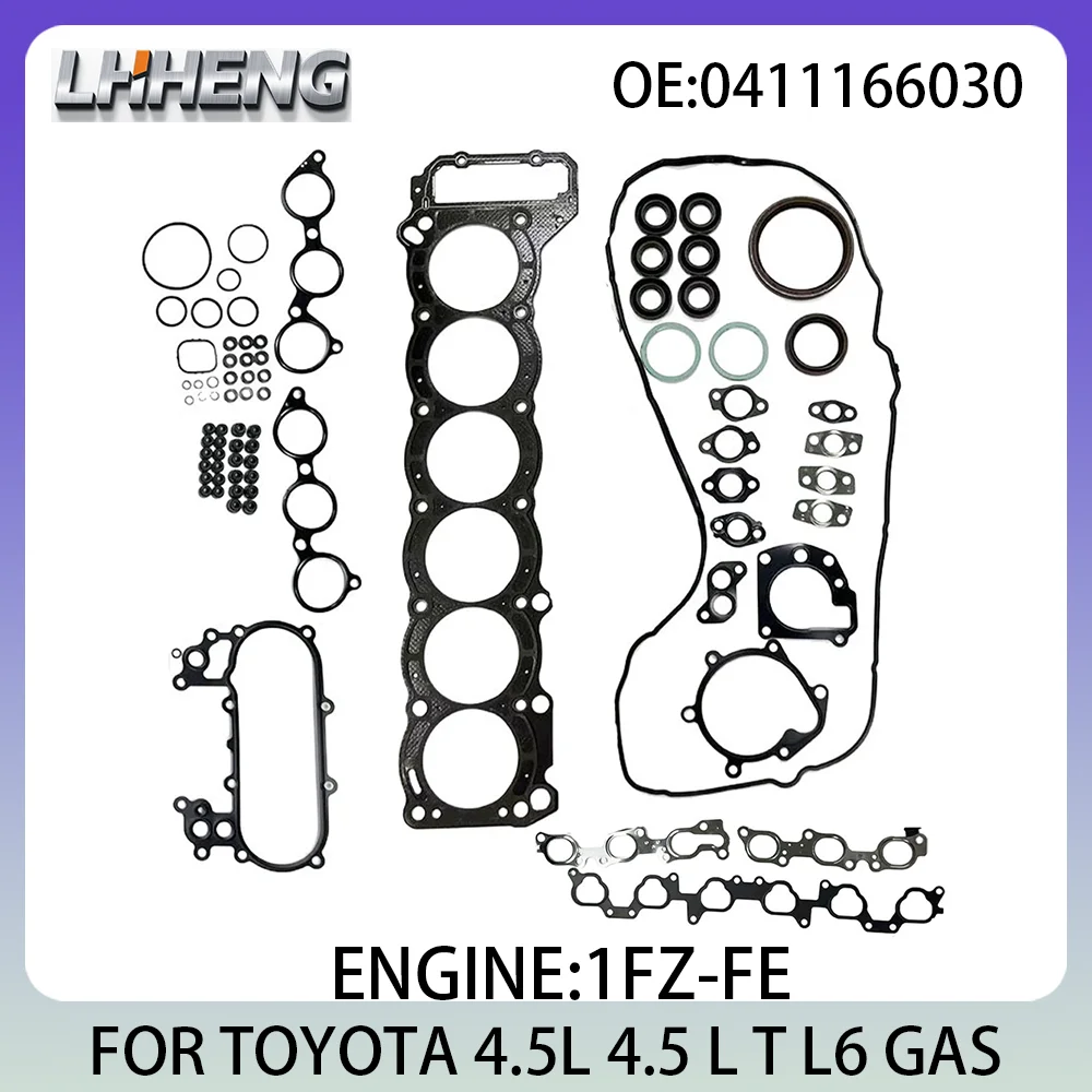 

Engine Full Gasket Set FOR LEXUS LX 450 TOYOTA LAND CRUISER 4.5L 4.5 L T L6 GAS 1990-2008 0411166035 0411166030 1FZ-FE
