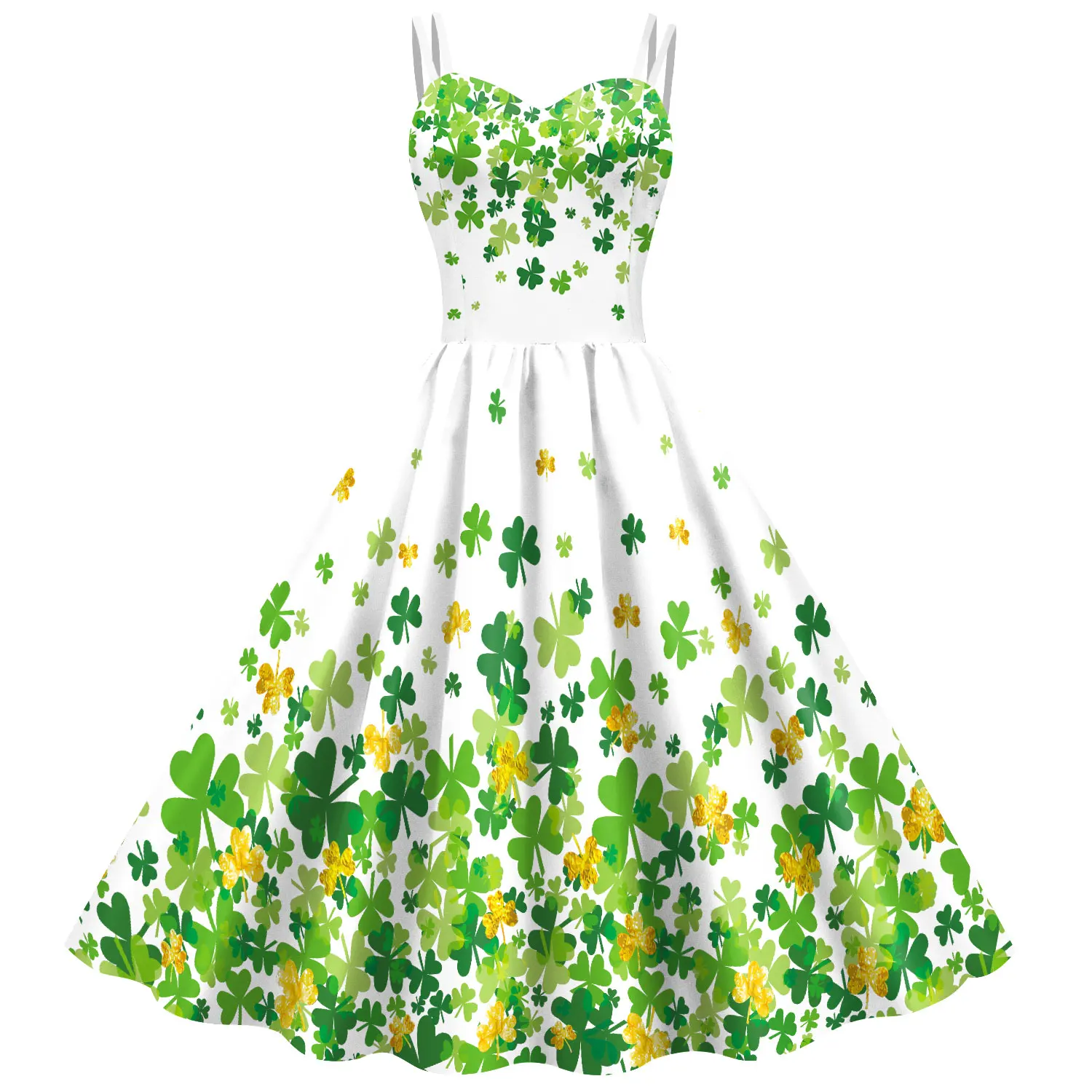 ladies frog dress Billie Green Frog & Mushroom Print Dress main image 1