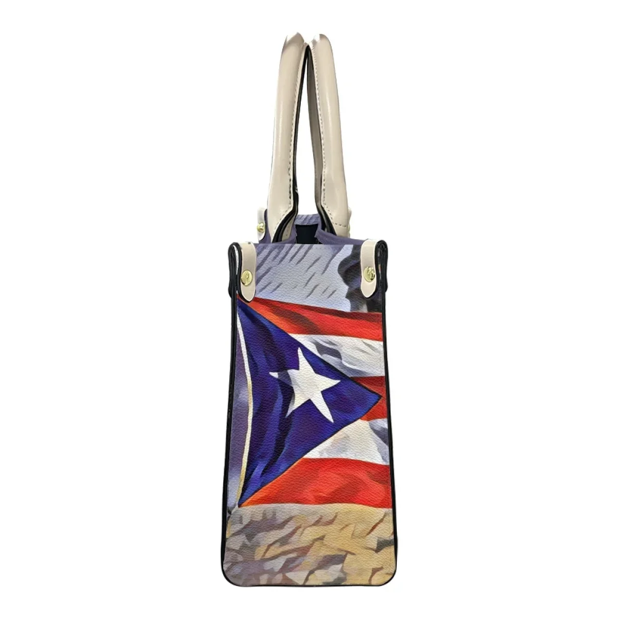 Puerto Rico Flag Print Women Handbags Large Capacity Top Handle Casual Shoulder Bag Retro Shopping Underarm Bag Coin Purse New