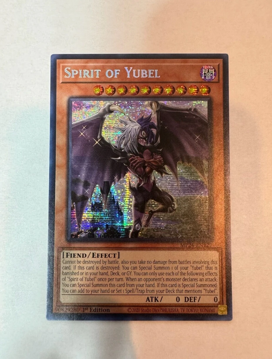 

Yugioh KONAMI Duel Monsters TCG MP24-EN127 Spirit Of Yubel Secret Rare English 1st Edition Collection Mint Card