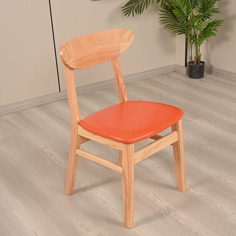 Factory Direct 2026 Top Rated Solid Wood Edge Rock Slate Dining Table Fast Food Table and Chair Back Chair Simple Fashion Stool