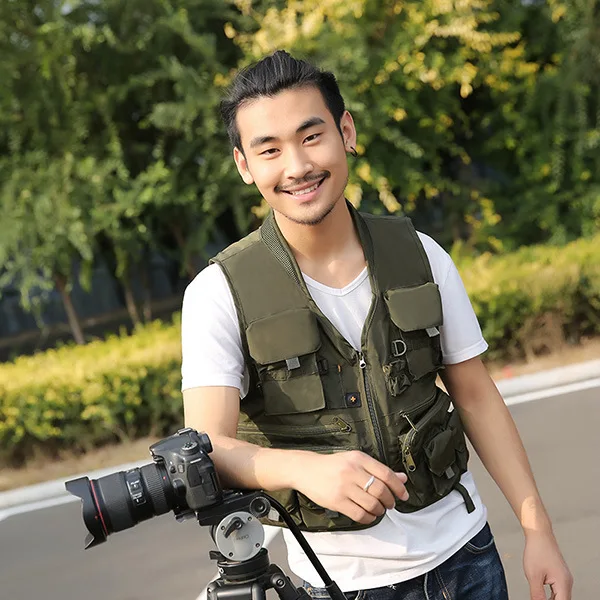 Korean version waterproof outdoor fishing vest, universal multi-pocket photography breathable workwear vest