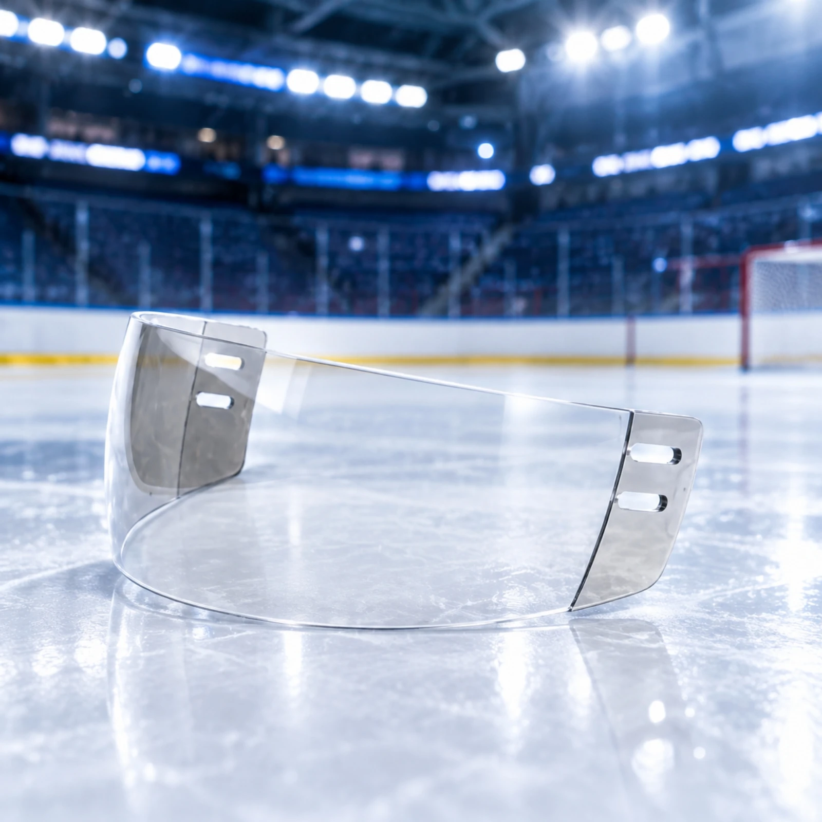 Curved Hockey Face Protect Clear Visibility Ice Hockey Face Protect Anti-Fog Slim