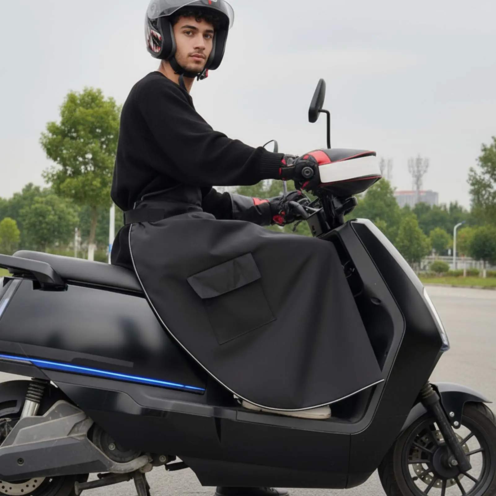 Scooter Warm Leg Cover Waterproof Thick Winter Warm Scooter Blanket E-Bike Knee Lap Windshield Protector For Winter Drive Snowy