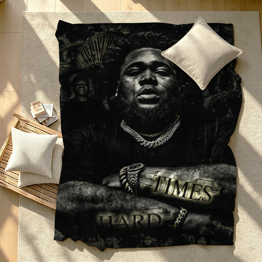 Hip Hop Rapper Rod Wave Blanket Soft Warm And Thick Perfect For Bedroom Living Room Bed Sofa Camping Picnic Office Gift