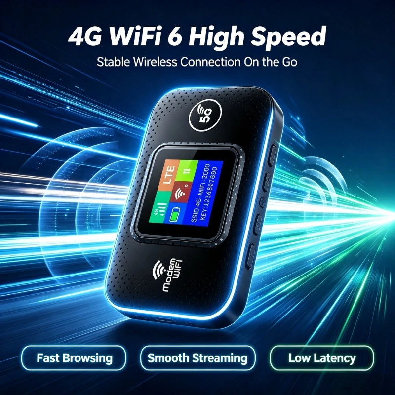 Travel Wireless Internet Hub WiFi6 4G Module Support SIM Card Multi-device Connection On Trip