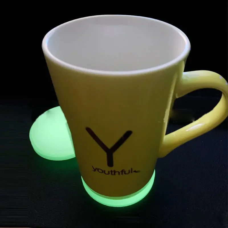 Car Luminous Cup Holder Anti Slip Insert Coasters Pads Interior Accessories Universal Fits Perfectly For Most Cups Accessories