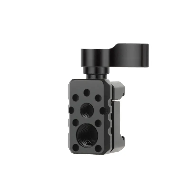 NATO Clamp Quick Release NATO Rail Clamp w 1/4 3/8 Threaded Hole for ARRI Locating Pin Video Light Microphone Monitor Magic Arm