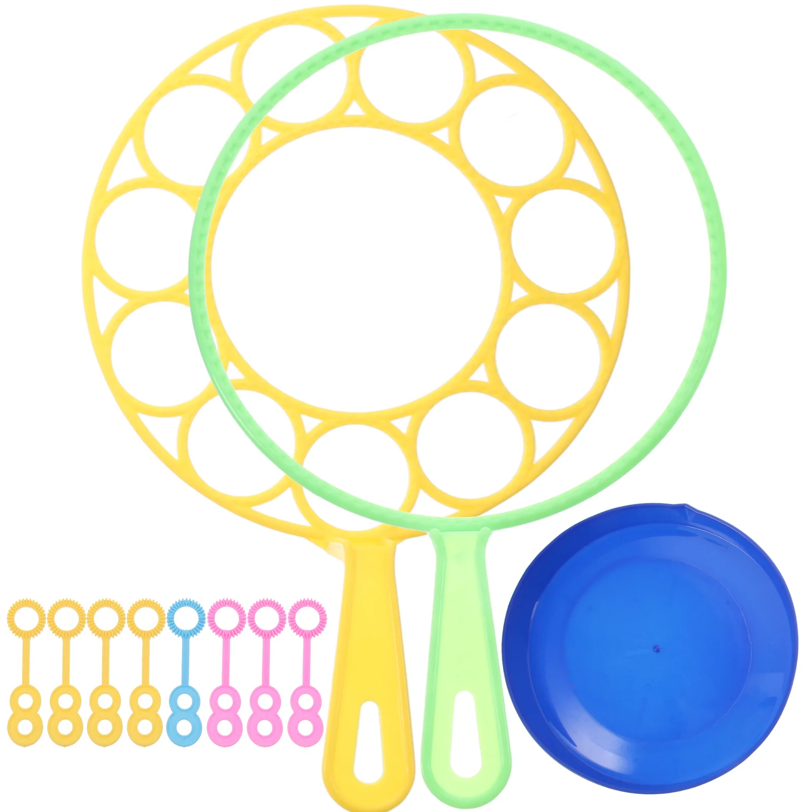 1Set Bubble Wand Set Large ABS Reusable Bubble Maker Tray Kids Birthday Party Fun Children Outdoor Toy Bubbles Maker with Tray