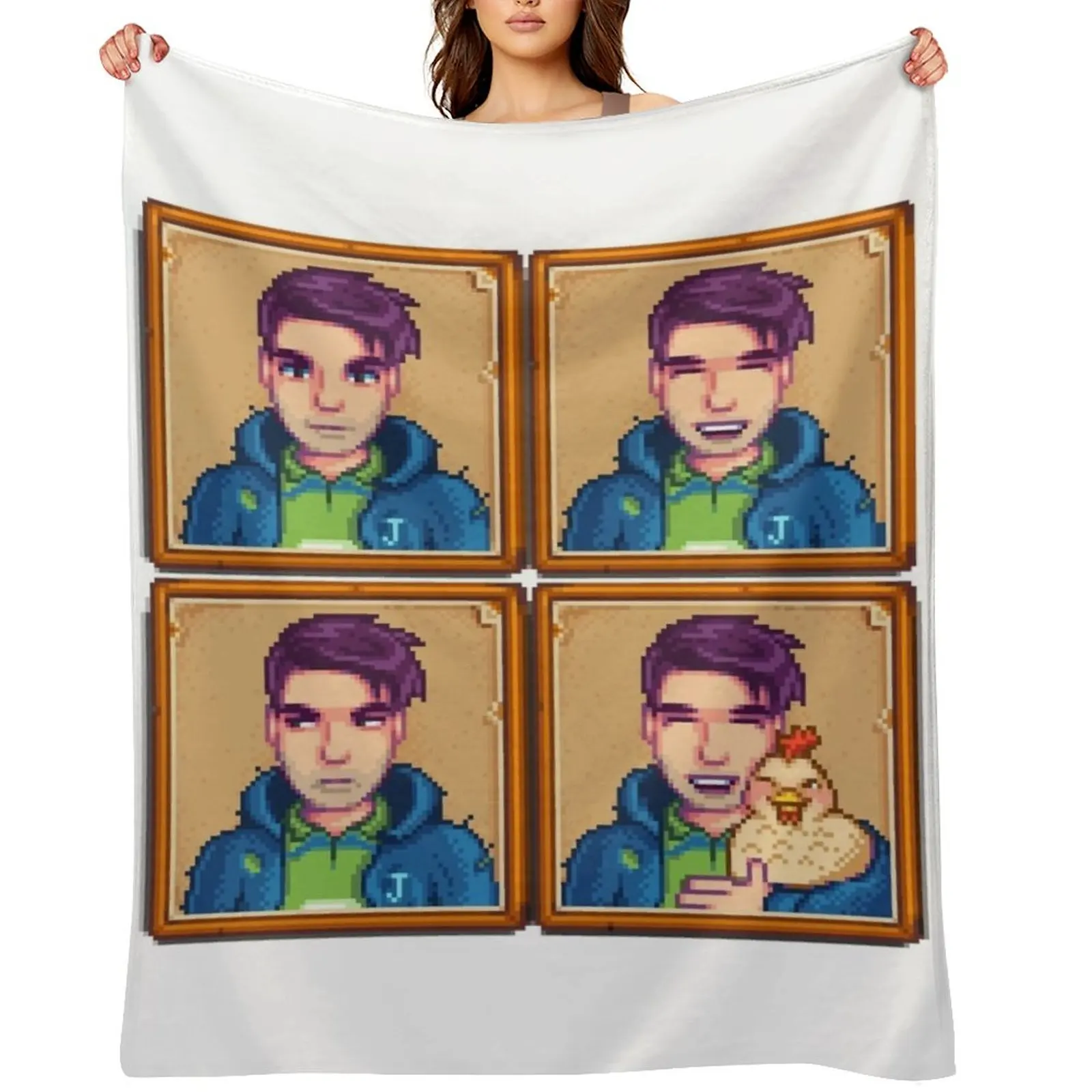 

Stardew Valley - Shane Throw Blanket Flannel Fabric Retros christmas decoration Travel Blankets