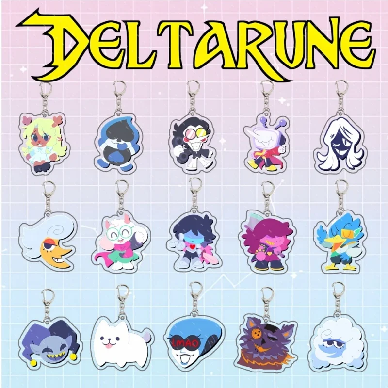 Chaveiros Fofos do Jogo Deltarune para Acessórios, Ralsei, Kris, Susie, Spamton, Undertale, Joias de Anjo, Presentes para Fãs de Jogos