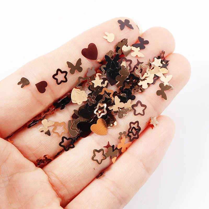 Vintage Flower Resin Sequins Glitter For Epoxy Resin Filling Butterfly Black Gold paillette moldes resina epoxi complementos kit