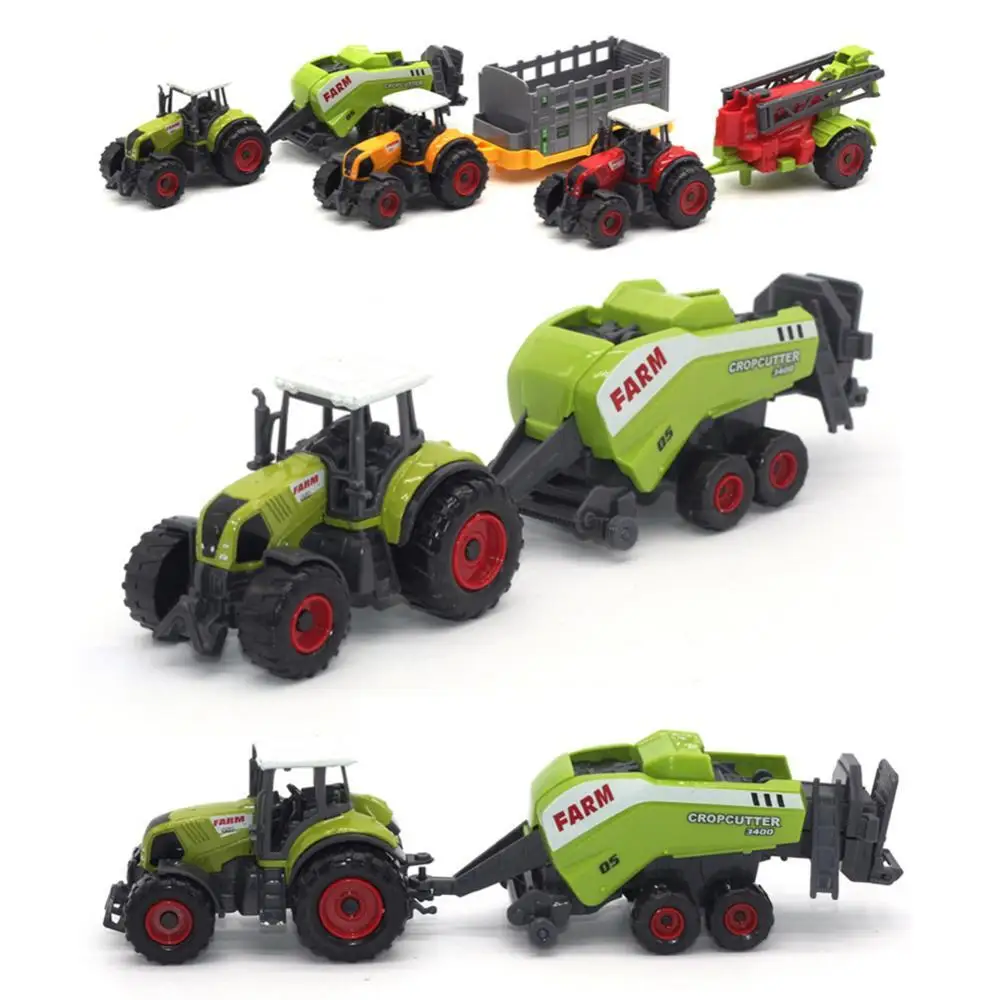 3PC/Set Children\'s Farmer\'s Car Truck Tractor Harvester Model Vehicle Agricultural Set Boy Educational Kids Toys Birthday Gifts