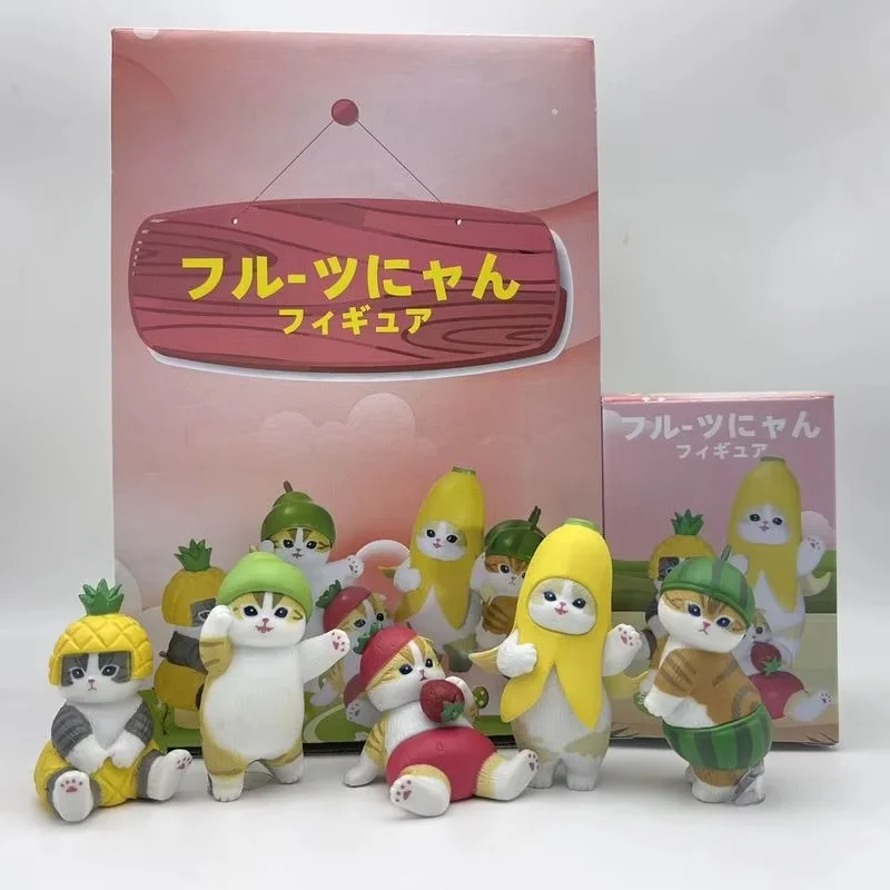

Replica Mofusand Fruit Cat Blind Box Decorative Mini Figures Car Phone Ornament Cute Doll Model Decor Toy Children Surprise Gift