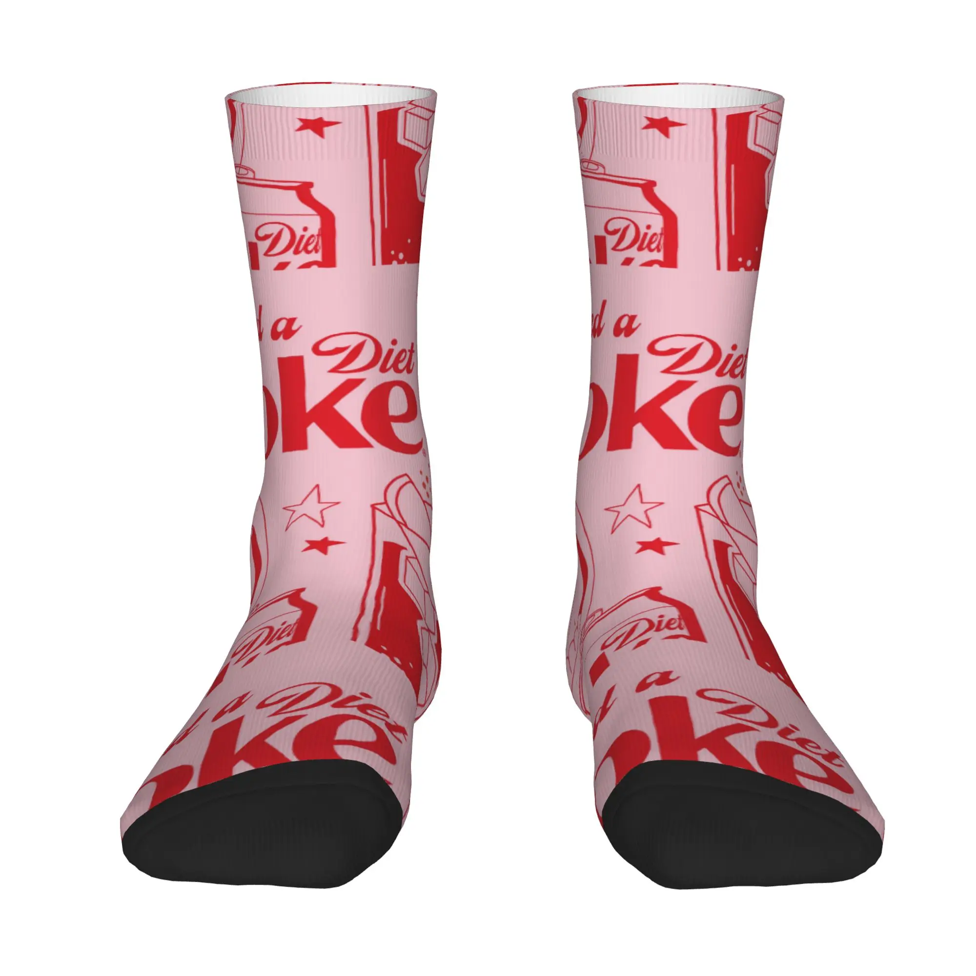 Funny Sock dDiet Coke dDiet Coke I Need a Diet Coke Illustration  Vintage Seamless Pattern Printed Men Socks Novelty Men's Socks