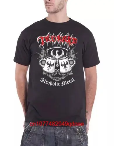 Футболка Tankard с логотипом металлической ленты на спиртовой основе, новинка, официальная мужская черная с длинным или коротким рукавом