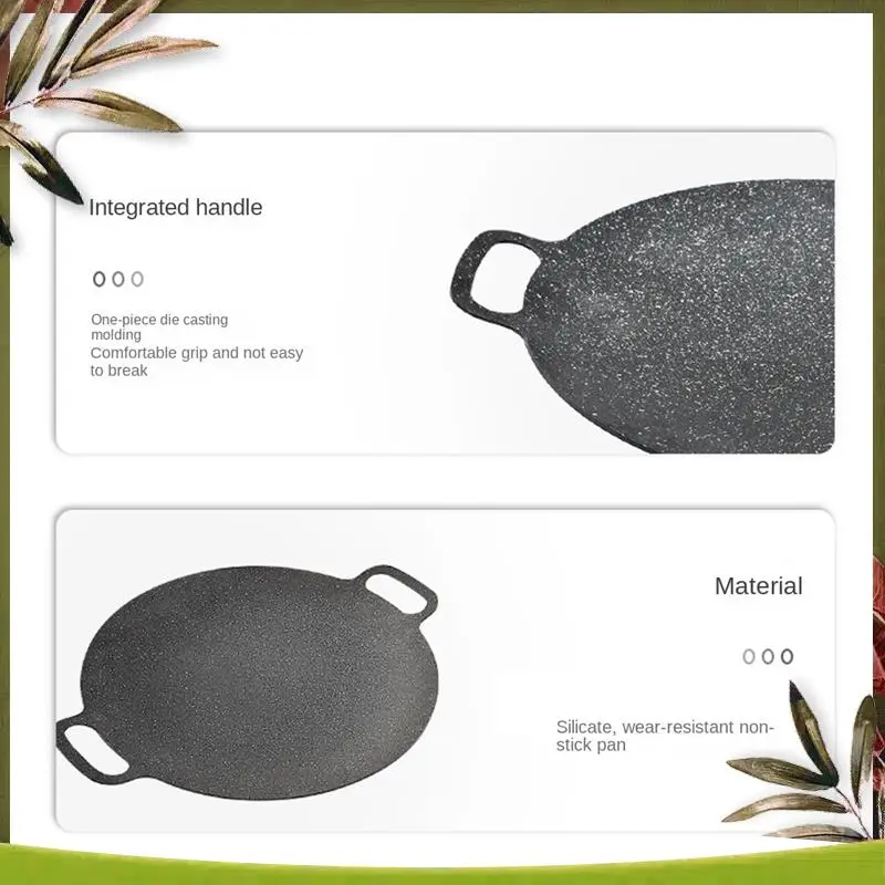 

Reliable-38Cm Outdoor Camping Grill Plate Korean Barbecue Plate Barbecue Meat Pot Barbecue Plate Frying Plate
