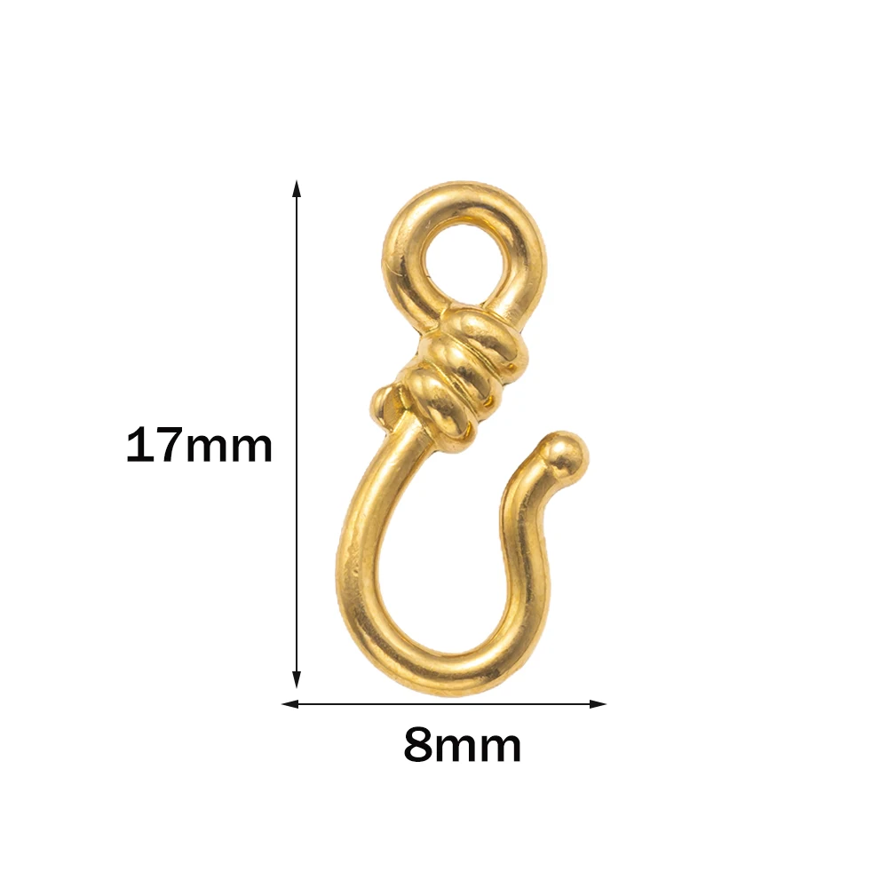 5pcs Stainless Steel S Shape Hooks Jewelry Leather Cord Ropes Crimp End Pendant Pinch Clasp Bails Necklace Bracelet Connectors view 4