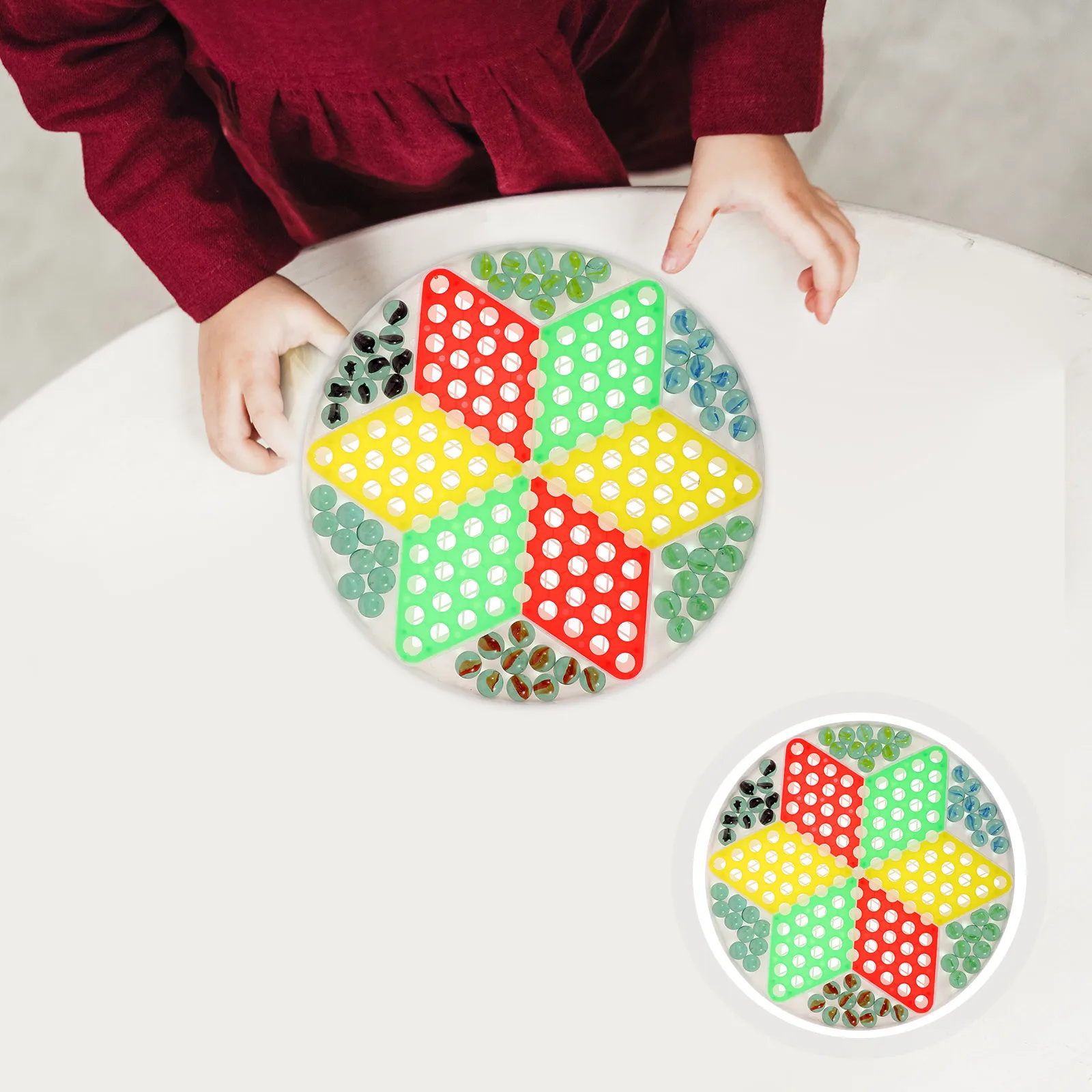 

Glass Bead Checkers Educational Strategic Interactive Flying Chess Intelligence Game for Glass Bead Checkers