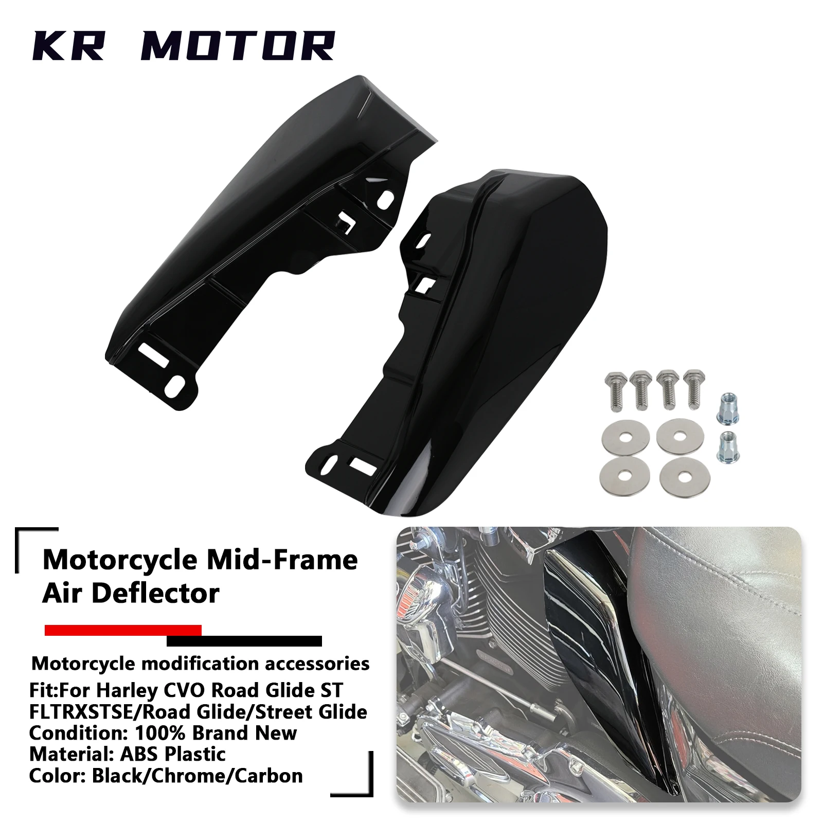 

Motorcycle Mid-Frame Air Deflector For Harley Touring CVO Road Glide ST FLTRXSTSE Road Glide FLTRX Street Glide FLHX 2024-2025