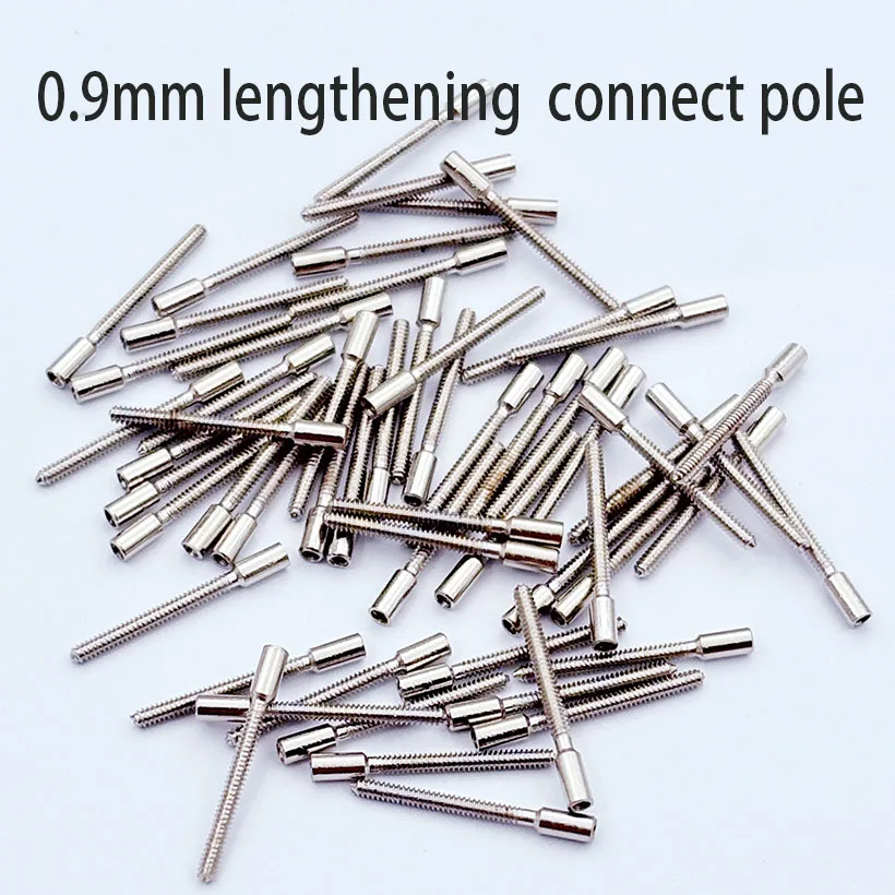 ملحقات الاستيلاء على الساعة 0.7 مم 0.9 مم عمود توصيل إطالة خيط الأسنان 0.9 مم عمود توصيل قصير