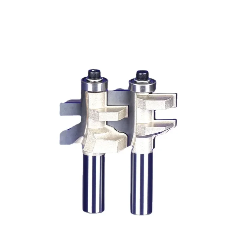 2pcs 1/2inch 12.7mm Shank Tenon Router Bit Set for Trimming Engraving Machine Woodworking Tools Milling Cutters