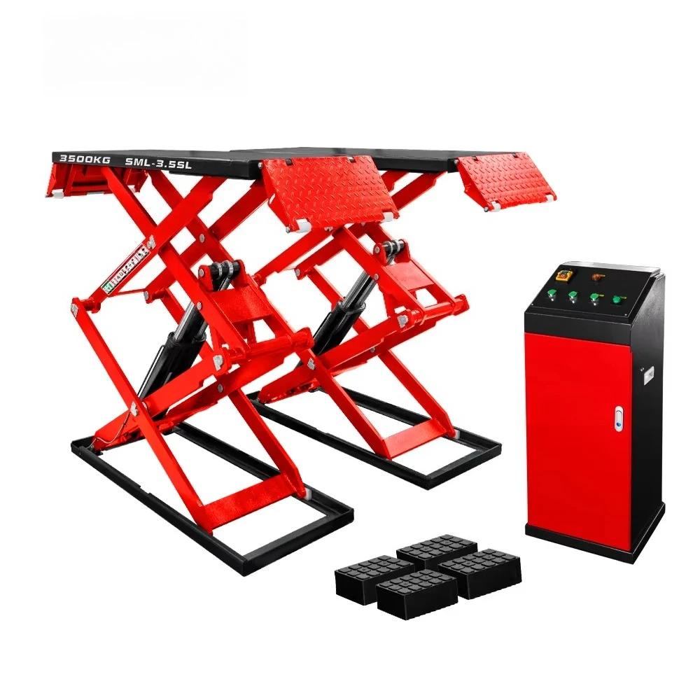 Ultra Thin Underground Small Scissor Car Lift with CE Portable Hydraulic Car Scissor Lift Cheap