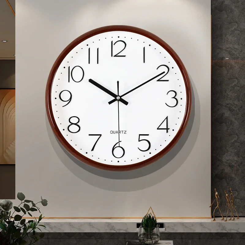 14 Inch Modern Clock Wall Small Retro Round Bedroom Wall Clock Living Room Classic