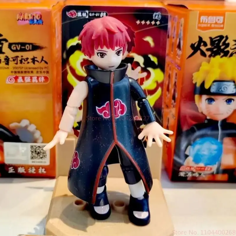 BLOKEES Naruto Gv01 Action Figure Uzumaki Naruto Blind Box Uchiha Sasuke Figura Bloks Toy Assembly Model Boys Birthday Gift Toys