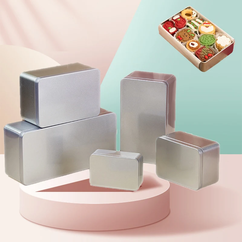 Mini Tinplate Soap Box Hairpin Metal Rectangular Iron Box Small Square Storage Jewelry Nail Beauty Candy Coin Pill Cases