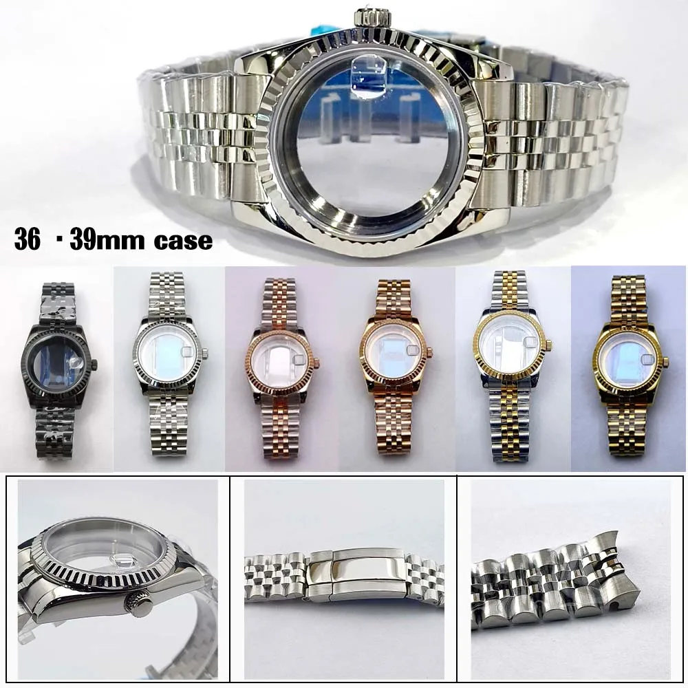 NH35 Case 36mm/39mm sapphire case  watch spare parts fit NH35 NH36 NH34 movemen