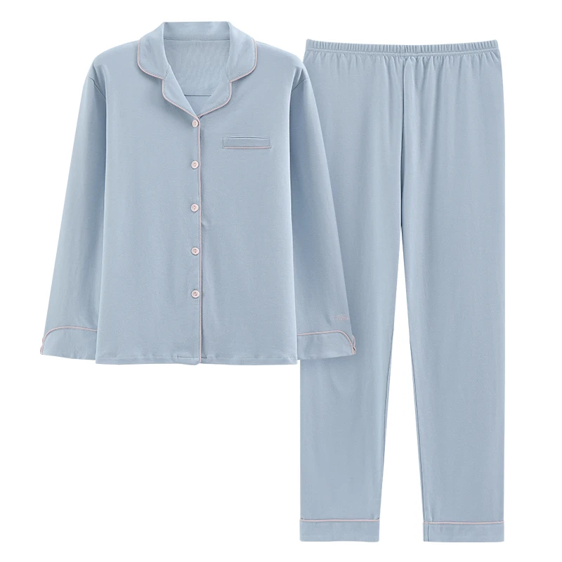 MiiOW Einfache Druck Baumwolle mit Langen ärmeln Hosen Herbst Und Winter Loungewear Pyjamas frauen Homewear Anzug KY-3643