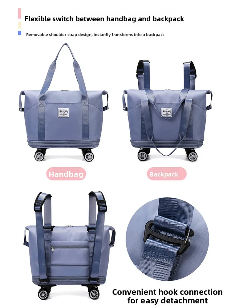 

ort Trip Detachable Universal Wheel Travel Bag Large Capaci Handheld Lightweight Lage Bag for Men And Women